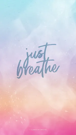 Vertical Just Breathe Wallpaper