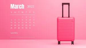 Vertical March 2023 Calendar Wallpaper