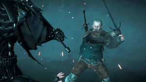 Vesemir Battle Stance Witcher3 Wallpaper