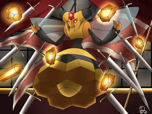 Vespiquen Preparing To Strike With Swords And Stones Wallpaper