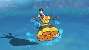 Vespiquen With Blue Backdrop Wallpaper