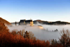 Vianden Castle Above Mist Wallpaper