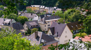 Vianden Town View Luxembourg Wallpaper