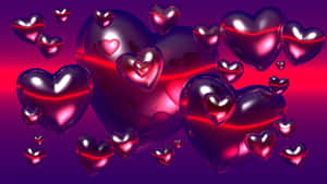 Vibrant 3d Heart Rendering Wallpaper