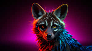 Vibrant Aardwolf Portrait Wallpaper