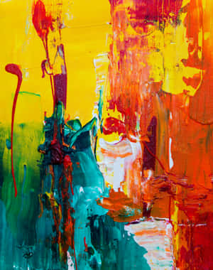 Vibrant Abstract Acrylic Painting Wallpaper