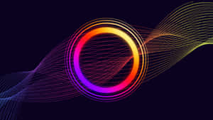 Vibrant_ Abstract_ Circle Wallpaper