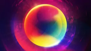 Vibrant_ Abstract_ Circle Wallpaper
