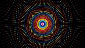 Vibrant Abstract Concentric Circles Wallpaper