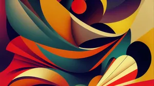 Vibrant Abstract Shapes Wallpaper