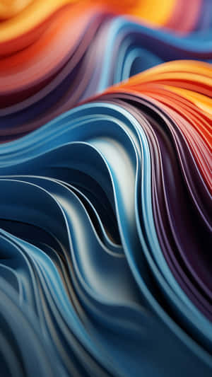 Vibrant Abstract Wave Gradient Wallpaper