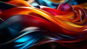 Vibrant Abstract Waves Wallpaper