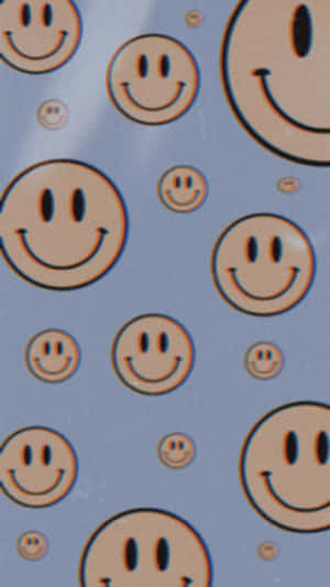 Vibrant Aesthetic Smiley Face Art Wallpaper