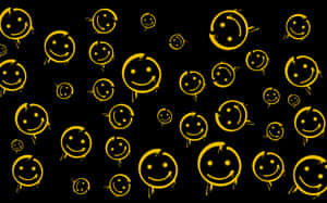 Vibrant Aesthetic Smiley Face Art Wallpaper