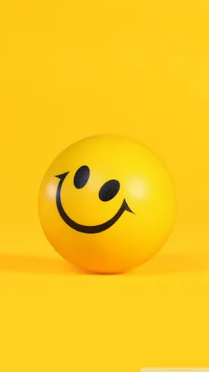 Vibrant Aesthetic Smiley Face On A Retro Background Wallpaper