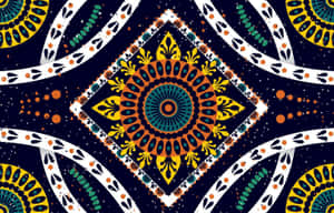 Vibrant African Print Design Wallpaper