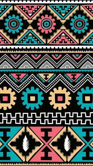 Vibrant African Print Pattern Wallpaper