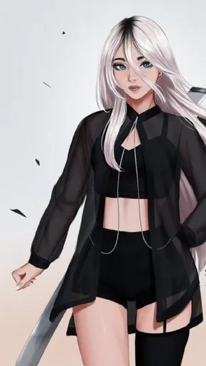 Vibrant And Beautiful Girl Cartoon Wallpaper