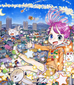 Vibrant And Colorful Japanese Pop Art Wallpaper