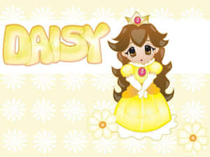 Vibrant And Lively Princess Daisy In Action Wallpaper