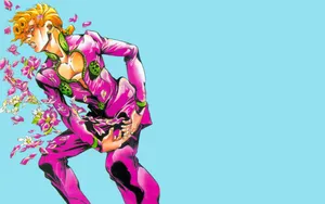 Vibrant_ Anime_ Character_ Floral_ Background Wallpaper