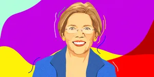 Vibrant Artwork Of Elizabeth Warren Wallpaper