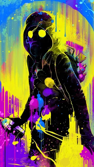 Vibrant Astronaut Artwork Wallpaper