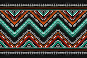 Vibrant Aztec Pattern Wallpaper