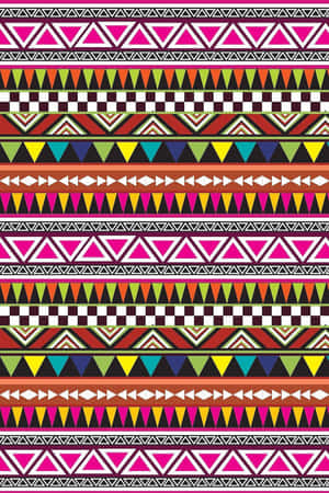 Vibrant Aztec Pattern Design Wallpaper