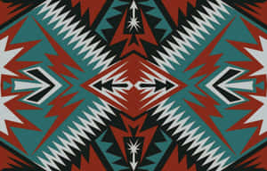 Vibrant Aztec Pattern Design Wallpaper