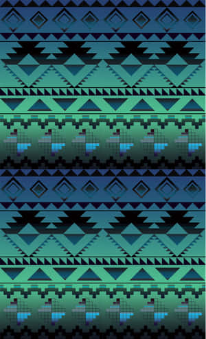 Vibrant Aztec Pattern Design Wallpaper