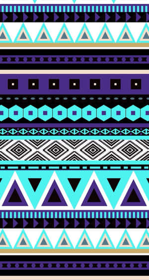 Vibrant Aztec Pattern Design Wallpaper