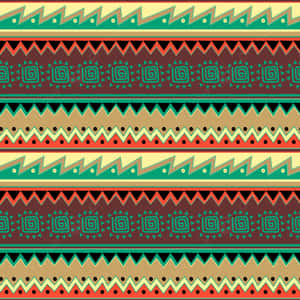 Vibrant Aztec Pattern Design Wallpaper
