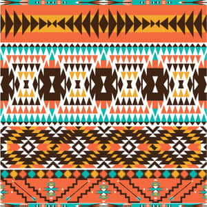 Vibrant Aztec Pattern Design Wallpaper