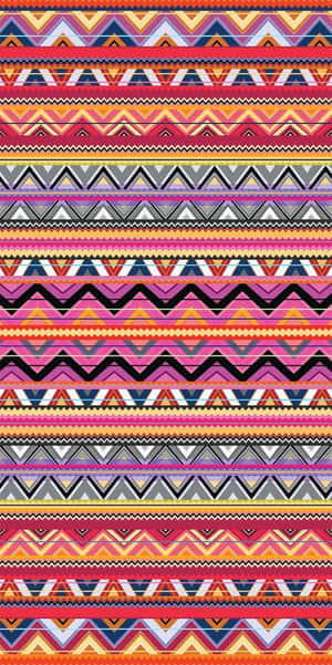 Vibrant Aztec Pattern Design Wallpaper