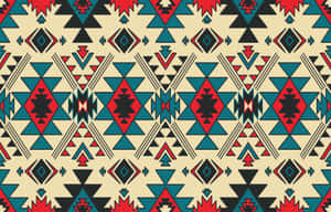 Vibrant Aztec Pattern Wallpaper