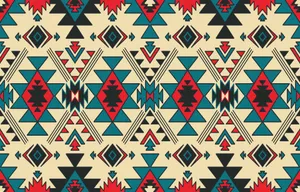 Vibrant Aztec Pattern Wallpaper