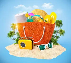 Vibrant Beach Accessories For A Perfect Day By The Shore Wallpaper