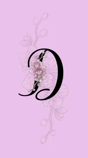 Vibrant Black And Purple Letter D Wallpaper