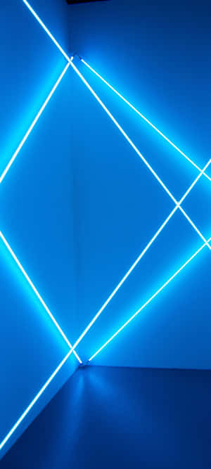 Vibrant Blue Neon Lights Light Up The Night Wallpaper