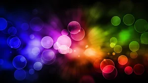 Vibrant Bokeh Lights Background Wallpaper