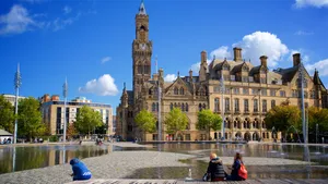 Vibrant City Life In Bradford Wallpaper