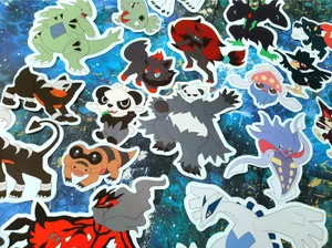 Vibrant Collection Of Pokemon Stickers Wallpaper