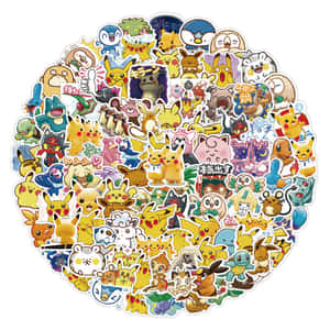 Vibrant Collection Of Pokemon Stickers Wallpaper