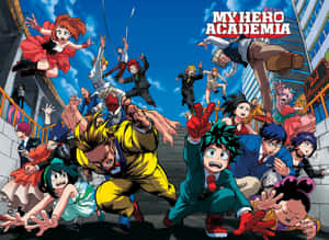 Vibrant Colors Of The My Hero Academia Universe Wallpaper