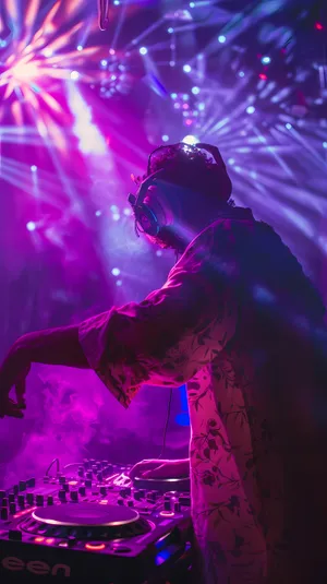 Vibrant D J Party Scene Wallpaper