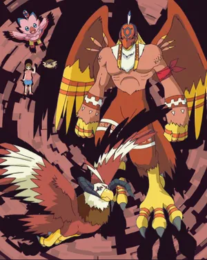 Vibrant Digital Creature - Digimon Biyomon Wallpaper