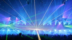 Vibrant Dj Lighting Setup Wallpaper