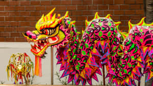 Vibrant Dragon Dance Costumes Wallpaper
