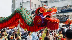 Vibrant Dragon Dance Festival Wallpaper